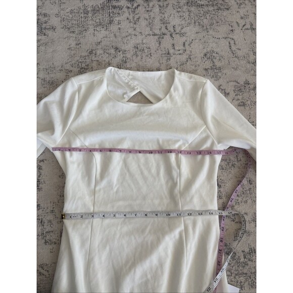 Lulus Eloquent Endearment White Long Sleeve Backless Maxi Dress Size XL Wedding - Picture 8 of 9